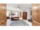 Spacious primary bedroom boasts elegant décor, a sitting area, and a luxurious ensuite at 11307 E Elmhurst Dr, Chandler, AZ 85249