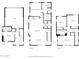 Detailed floorplan showcasing layout of first, second, and third floors, and attached garage at 1713 E Bridgeport Pkwy, Gilbert, AZ 85295