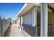 This outdoor patio features a covered area with privacy, plus plenty of gravel backyard at 1719 E Sandalwood Rd, Casa Grande, AZ 85122