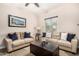 This living room features a pair of sofas, a coffee table, and a painting at 5235 S Dante --, Mesa, AZ 85212