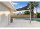 Backyard pool with sail shade, tile pool deck and Mountain View in the distance at 7030 E Orange Blossom Ln, Paradise Valley, AZ 85253