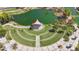 Aerial view of the community amphitheater overlooking the lake and green space at 8516 W Clemente Way, Florence, AZ 85132