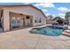 Beautiful backyard pool and patio area, perfect for outdoor relaxation and entertainment at 8820 W Glenn Dr, Glendale, AZ 85305