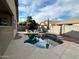 Backyard featuring a pool and gazebo at 8820 W Glenn Dr, Glendale, AZ 85305