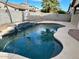 Relaxing backyard pool with waterfall feature, perfect for enjoying sunny days at 8820 W Glenn Dr, Glendale, AZ 85305