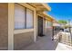 Private balcony view showcasing the unit's outdoor living space and secure entry, blending comfort with security at 1234 N 84Th Pl, Scottsdale, AZ 85257