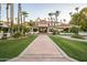 Expansive estate with lush landscaping and large driveway leading to grand entrance at 2137 E New Bedford Dr, Gilbert, AZ 85234