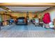 Garage interior with a car and ample storage space at 31502 N 58Th Pl, Cave Creek, AZ 85331