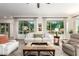Cozy living room features hardwood floors, natural light, comfortable seating, and stylish decor at 31502 N 58Th Pl, Cave Creek, AZ 85331