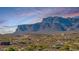Community aerial view with mountain backdrop and scattered desert foliage at 4297 S Pony Rider Trl, Gold Canyon, AZ 85118