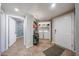 This view of the laundry room shows the washer and dryer and access to the bathroom at 10030 W Indian School Rd # 101, Phoenix, AZ 85037