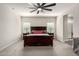 Inviting main bedroom with a ceiling fan, neutral walls, and carpeted flooring at 1360 E Avenida Kino --, Casa Grande, AZ 85122