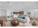 Staged living room showcases a cozy seating area with a sofa, chairs, and a view into the kitchen at 17051 W West Wind Dr, Surprise, AZ 85387