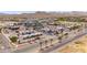 High aerial view of the vibrant community and nearby shopping, dining, and hotel near the property at 2120 N Heritage St, Buckeye, AZ 85396