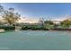 A basketball court is surrounded by lush landscaping and trees, offering a recreational space at 2120 N Heritage St, Buckeye, AZ 85396