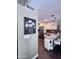 Kitchen showcasing granite countertops and stainless steel appliances, as viewed from a hallway at 2339 E Evans Dr, Phoenix, AZ 85022