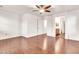 Main bedroom features wood-look floors and an ensuite bathroom at 2790 S Alpine Dr, Gilbert, AZ 85295