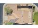 Aerial roof view revealing a private backyard oasis with a pool and patio, perfect for outdoor entertainment and relaxation at 3441 E Melody Dr, Phoenix, AZ 85042