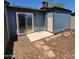 Backyard with storage shed, patio, and pavers at 3645 N 69Th Ave # 99, Phoenix, AZ 85033