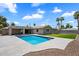 Spacious backyard with a refreshing pool and well-maintained landscaping at 4202 E Catalina Dr, Phoenix, AZ 85018