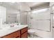 Bathroom featuring white countertops, a shower/tub combination, and neutral walls at 509 S 111Th Dr, Avondale, AZ 85323
