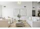 Comfortable living room featuring neutral furnishings, abstract artwork, and a modern design at 10300 N 48Th Pl, Paradise Valley, AZ 85253