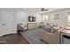 Bright living room with stylish furniture, entertainment center, and backyard views at 1342 E Jade Dr, Chandler, AZ 85286