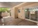 A covered patio extends to an enclosed yard, great for outdoor entertaining at 17228 N 16Th Dr # 3, Phoenix, AZ 85023