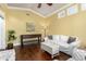 Comfortable living room featuring hardwood floors, a white sofa, and natural lighting at 2058 E Marlene Dr, Gilbert, AZ 85296
