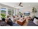 Open-concept living room featuring a TV, houseplants, and backyard access at 2604 N 27Th St # 17, Phoenix, AZ 85008