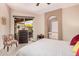 Serene bedroom with private patio access offers a calming retreat at 3440 E Southern Ave # 1088, Mesa, AZ 85204