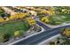 Aerial view of a neighborhood featuring green spaces and well-maintained roads at 3622 E Sparrow Pl, Chandler, AZ 85286