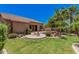 Relaxing backyard with a small pool, lounge chairs, and lush greenery, perfect for enjoying the outdoors at 3622 E Sparrow Pl, Chandler, AZ 85286