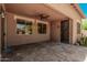 Covered patio with ample space and a decorative security door at 3622 E Sparrow Pl, Chandler, AZ 85286