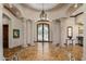 Grand foyer has soaring ceilings, custom columns, and mosaic tile flooring at 6305 E Arabian Way, Paradise Valley, AZ 85253