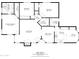 Detailed floor plan showcasing the layout of this single-story home's 3 bedrooms and spacious living areas at 7603 W Oraibi Dr, Glendale, AZ 85308