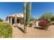 Back yard featuring desert plants, landscaping, and a patio at 17108 N Estrella Vista Dr, Surprise, AZ 85374
