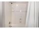 Bathroom with a shower and tub featuring a white shower curtain at 2030 W Whisper Rock Trl, Phoenix, AZ 85085