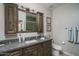 Bathroom with vanity, stone countertops, and tile flooring at 22574 W Moonlight Path, Buckeye, AZ 85326