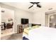 Bedroom with connecting bath and views to living room at 26 E Coral Gables Dr, Phoenix, AZ 85022