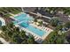 Spacious community pool with shaded cabanas and lounge chairs, ideal for relaxation and enjoyment in a picturesque setting at 36049 N Barrel Aged Dr, San Tan Valley, AZ 85140