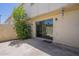 A covered patio with a sliding glass door leading to the interior at 3811 S Mill Ave, Tempe, AZ 85282