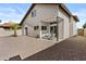 Exterior home view highlighting the back patio area and desert landscaping at 4182 W Park Ave, Chandler, AZ 85226