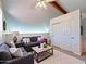 Upstairs living room featuring vaulted ceilings and a comfortable seating area at 4182 W Park Ave, Chandler, AZ 85226