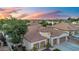 Beautiful neighborhood aerial view features a gorgeous home with a tile roof and well-maintained desert landscaping at 4206 E Blue Ridge Pl, Chandler, AZ 85249