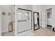 Bathroom featuring a spacious shower with glass enclosure, along with a closet and mirror at 4206 E Blue Ridge Pl, Chandler, AZ 85249