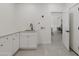 Laundry room with modern cabinetry, countertop, and stainless steel sink at 7620 N 12Th Pl, Phoenix, AZ 85020
