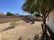 A spacious backyard with block wall, mature tree, and arid-climate landscaping at 8114 E Jackrabbit Rd, Scottsdale, AZ 85250