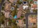 Aerial of homes in suburban neighborhood with private pools at 8604 S Oak St, Tempe, AZ 85284