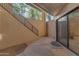Inviting outdoor patio with a staircase, offering a private entrance and stylish design at 8604 S Oak St, Tempe, AZ 85284
